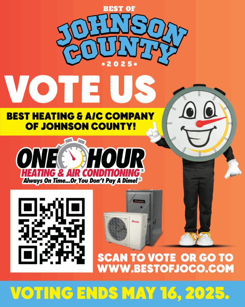 BEST OF JOCO - ONE HOUR 1080 X 1350 1 / Furnace and Air Conditioner repair in Olathe, Overland Park, Lenexa, Shawnee, and Gardner